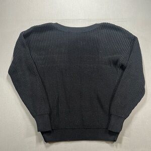 Callahan V-Back Long Sleeve Ribbed Sweater - Size XS
